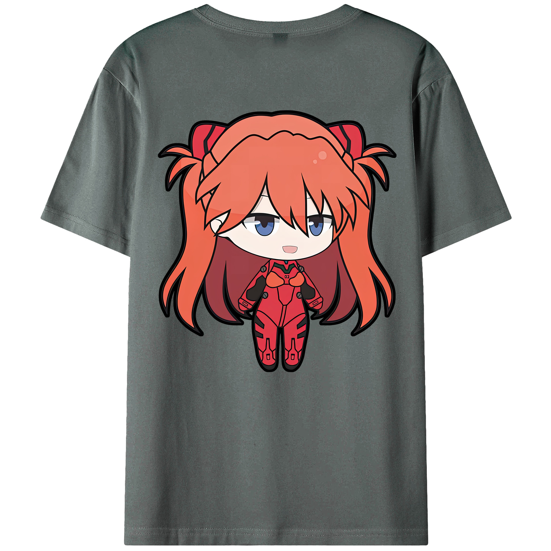 （画像用） EVA 新世紀エヴァンゲリオン 綿100％ メンズ半袖Tシャツ（バックプリント） 通気性
